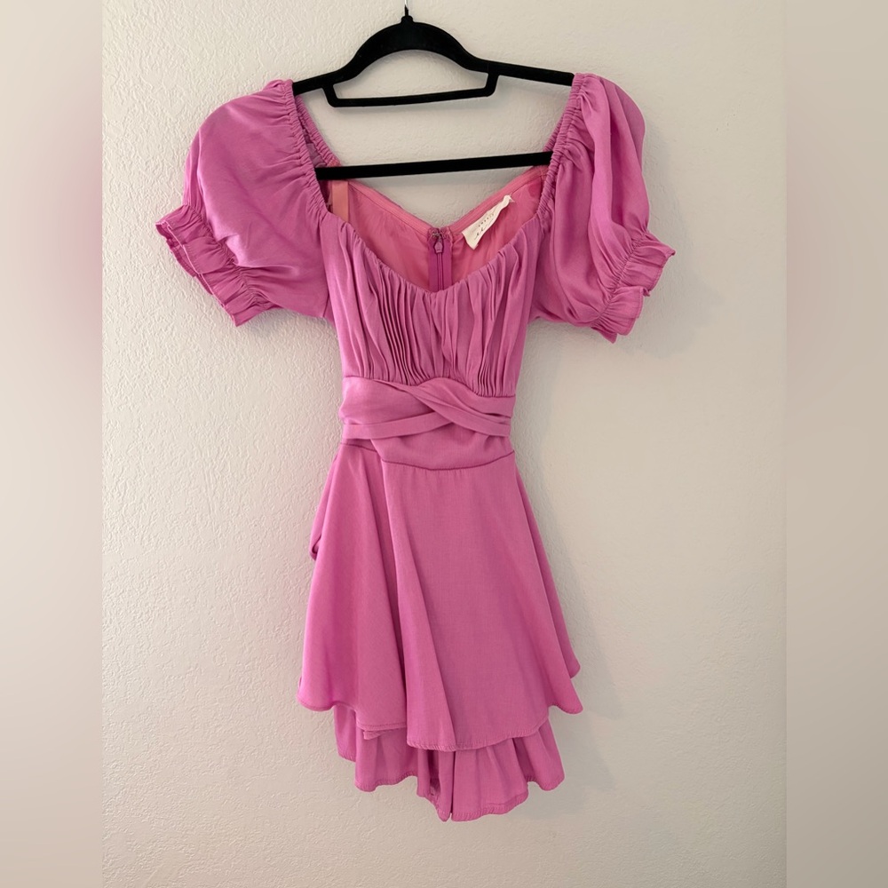 Pink ruffled dresss